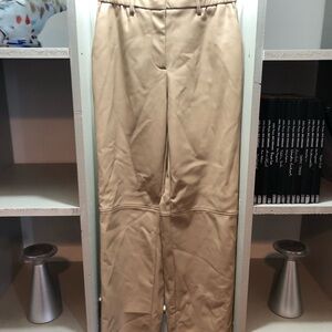 Only Brand Tan Faux Leather Pants